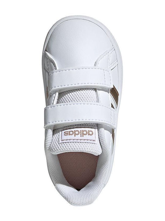 Grand Court GRAND COURT Kinder Sneakers mit Klettverschluss Cloud White / Copper Met / Light Granite