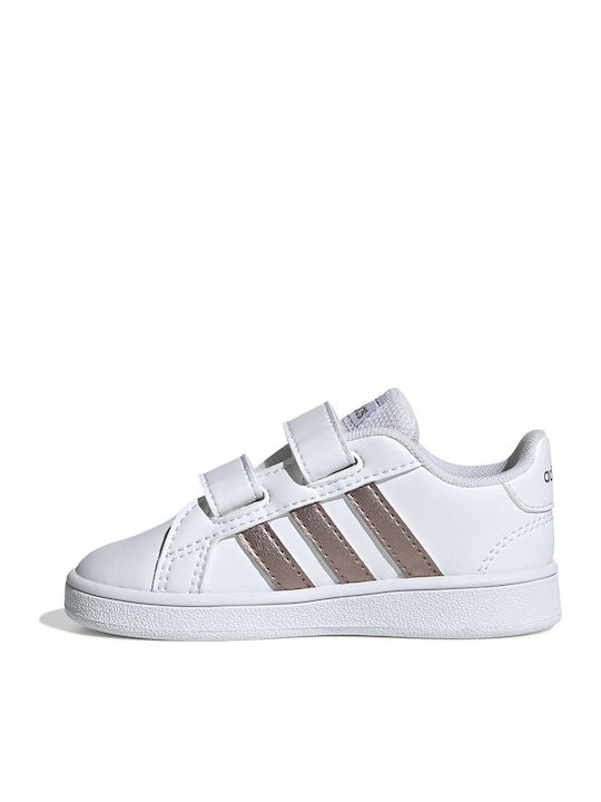 Grand Court GRAND COURT Kinder Sneakers mit Klettverschluss Cloud White / Copper Met / Light Granite