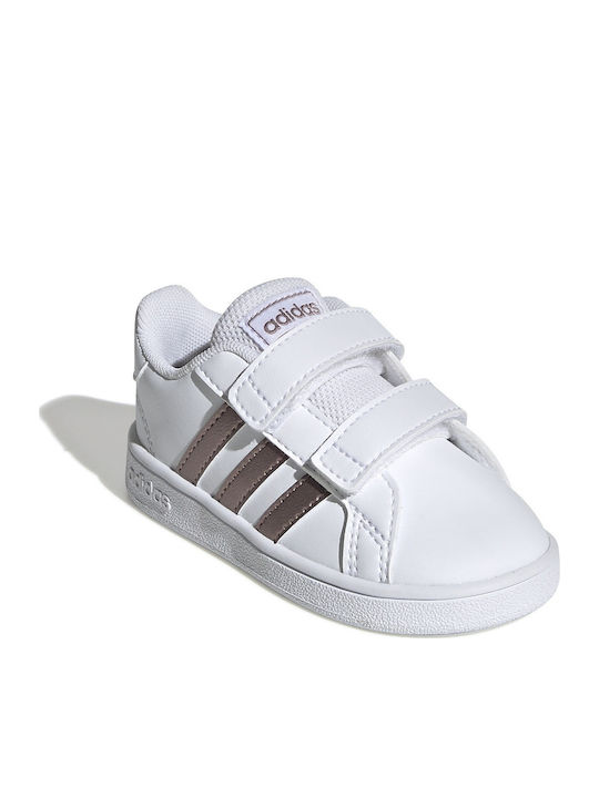 Grand Court GRAND COURT Kinder Sneakers mit Klettverschluss Cloud White / Copper Met / Light Granite