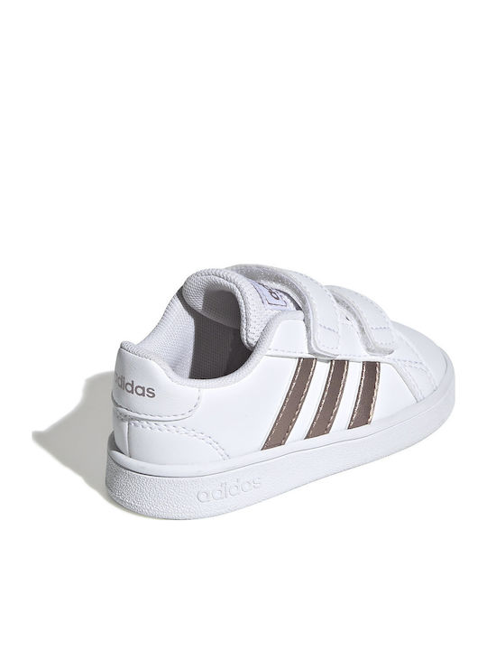 Grand Court GRAND COURT Kinder Sneakers mit Klettverschluss Cloud White / Copper Met / Light Granite