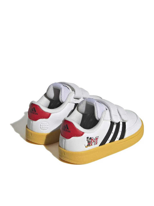 Breaknet x Disney Mickey Mouse Kids Sneakers with Scratch Cloud White / Core Black / Bold Gold