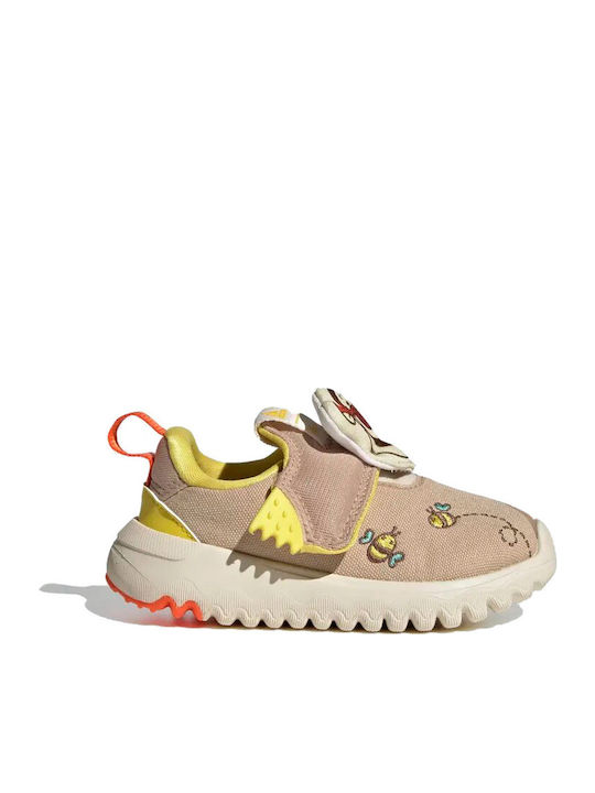 Suru365 Kids Sneakers with Scratch Magic Beige / Impact Yellow / Wonder White