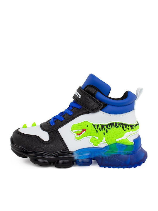 T-Rex Încălțăminte sport Inalta pentru copii cu scai și lumini Multicolor