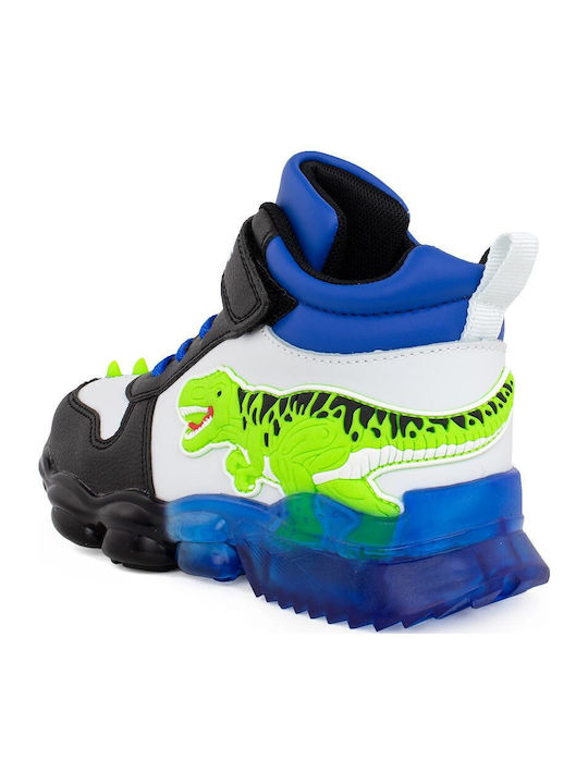 T-Rex Încălțăminte sport Inalta pentru copii cu scai și lumini Multicolor