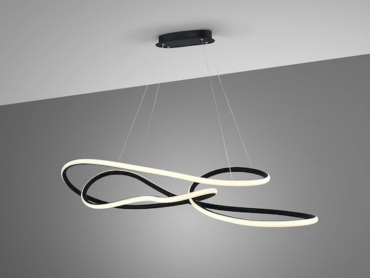 Evania Adjustable Pendant Light Black LED with Warm to Cool White Light 120x30x45cm