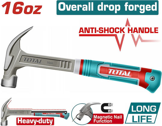 Total Σφυρί 450gr με Λαβή Fiberglass THCH61016L