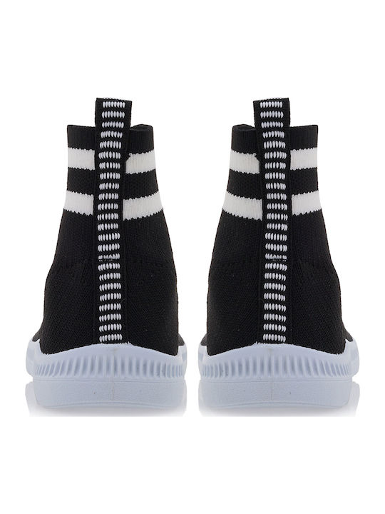 Kinder Sneakers Hoch Slip-on Schwarz
