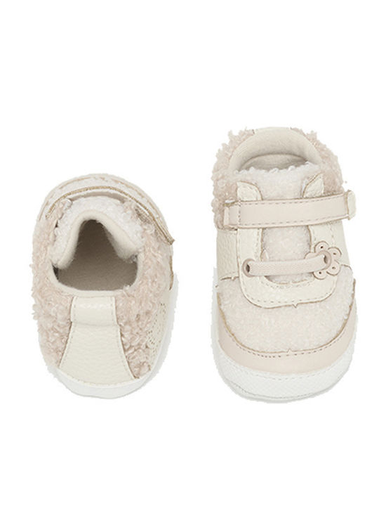 Mayoral Soft-Sole Baby Boots Beige