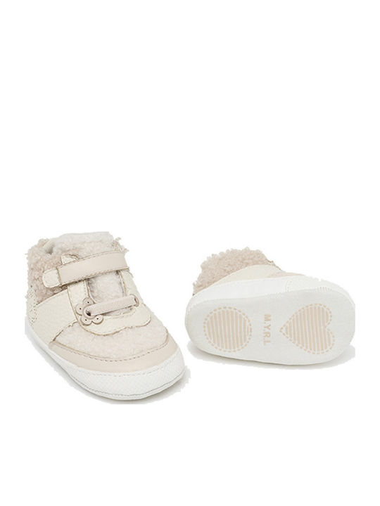 Mayoral Soft-Sole Baby Boots Beige