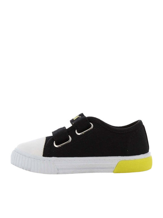 Παιδικά Sneakers με Σκρατς & Φωτάκια Μαύρα