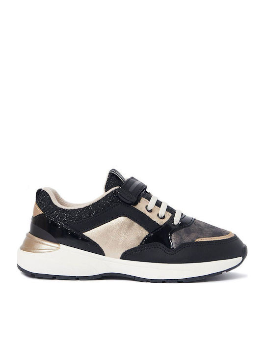 Running Kinder Sneakers mit Klettverschluss Schwarz