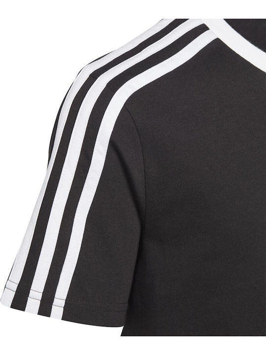Παιδικό T-shirt Μαύρο Essentials 3 Stripes