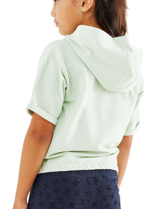 Crop Top pentru copii Cu mânecă scurtă Verde
