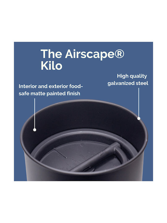 Airscape Βάζο για Καφέ με Αεροστεγές Καπάκι Μεταλλικό Καφέ 4000ml 1τμχ