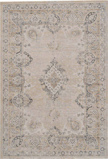 Isexan Retro 7893 Teppich Rechteckig Synthetisch,Polyester/Cotton/Leather Beige