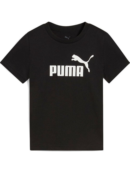 Kinder-T-Shirt Schwarz Logo
