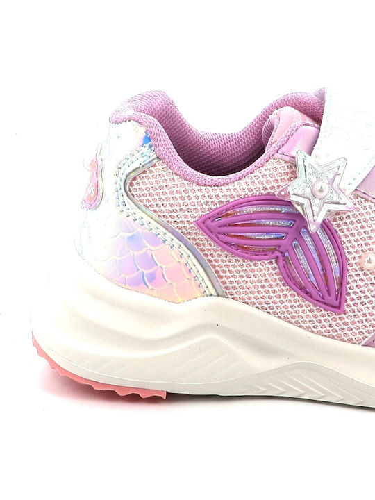 Παιδικά Sneakers με Σκρατς & Φωτάκια Λιλά