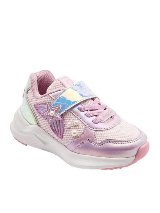 Παιδικά Sneakers με Σκρατς & Φωτάκια Λιλά