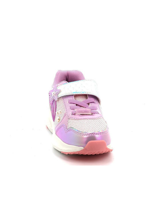 Παιδικά Sneakers με Σκρατς & Φωτάκια Λιλά