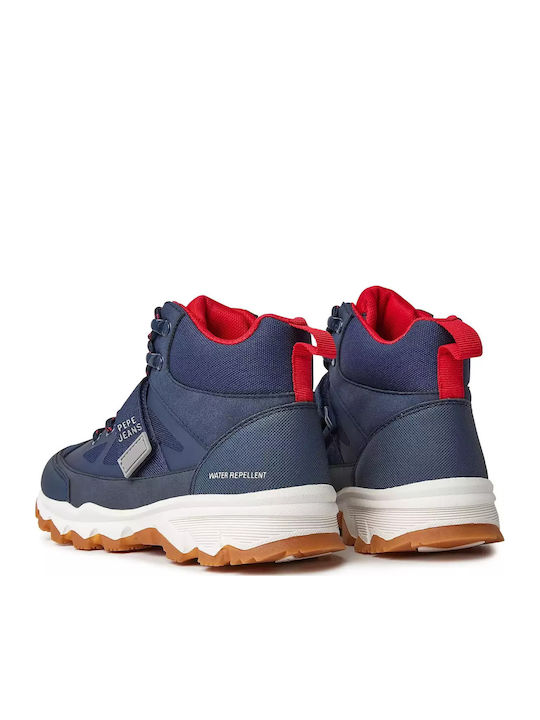 Peak Offroad Παιδικά Sneakers High με Σκρατς Μπλε