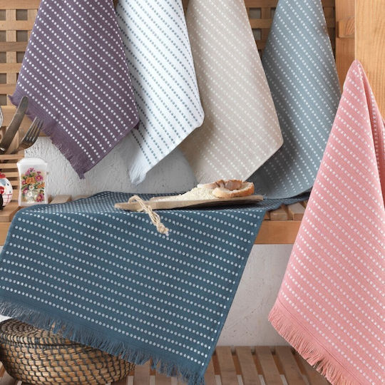 Şaheser Towel from 100% Cotton in Beige Color 40x60cm 6pcs