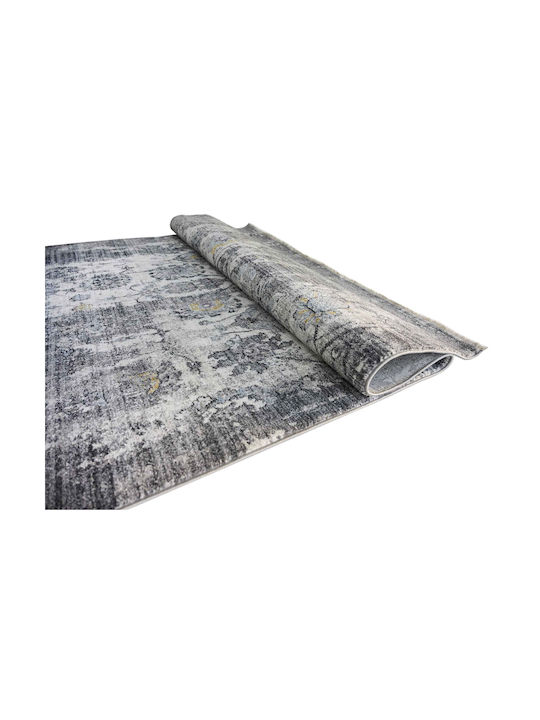 Balsan Teppich Rechteckig Synthetisch,Polyester/Cotton/Leather mit Fransen Grey