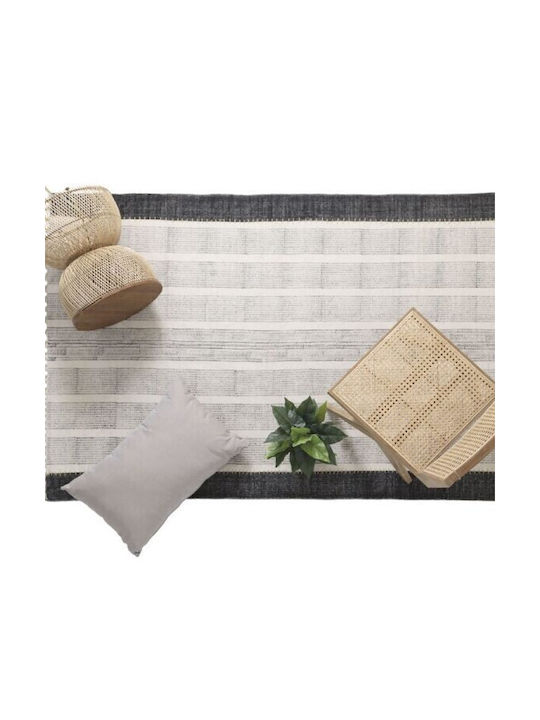 Royal Carpet Lotus Cotton Kilim 354 Rug Rectangular Cotton with Fringes 354 Black