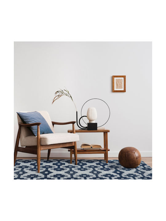 Das Home 7025 Teppich Rechteckig Baumwolle Blue