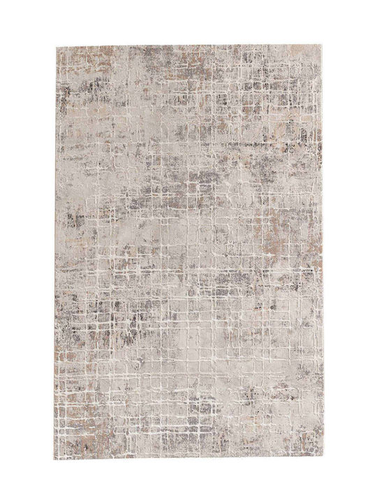 Isexan Kosmos 7869 Teppich Rechteckig Synthetisch,Polyester/Cotton/Leather Grey / Brown