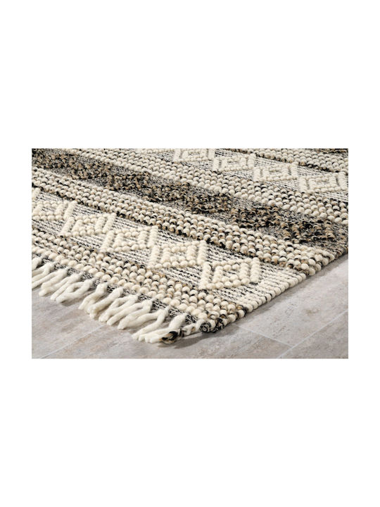 Tzikas Carpets Nomad 55155-060 Ръчно изработено Килим Правоъгълена Вълна с крошки White-Cream