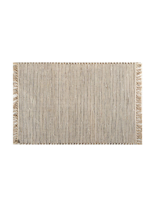 Tzikas Carpets Natura 30160-090 Χειροποίητο Χαλί Διάδρομος με Κρόσια Ecru 67x150cm