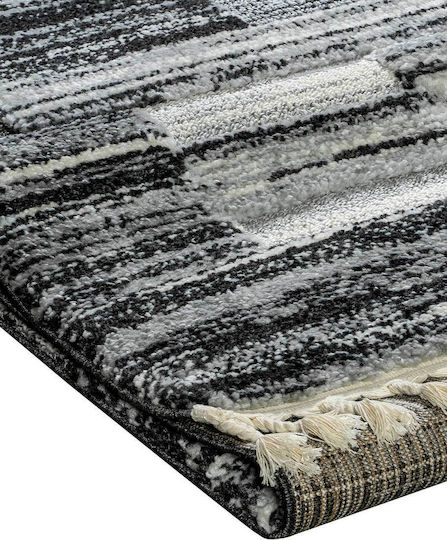 Madi Street Rug Rectangular with Fringes Gray