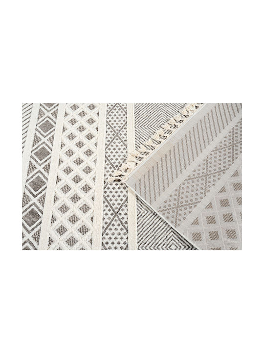 Balsan Monet Urban Teppich Rechteckig Synthetisch,Polyester/Cotton/Leather mit Fransen Brown / Cream