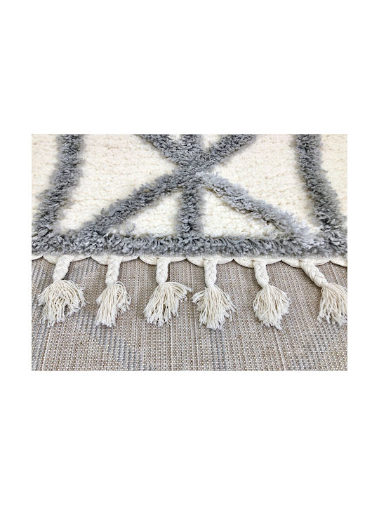 Koulis Carpets Thick 825 Χαλί Ορθογώνιο με Κρόσια Grey / Cream 165x230cm