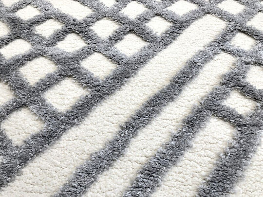 Koulis Carpets Thick 826 Rug Rectangular with Fringes Grey / Cream
