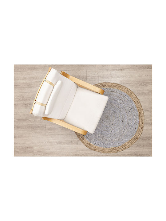 Newplan BR-2941 Handgefertigt Teppich Rund Sommer aus Jute Delhi