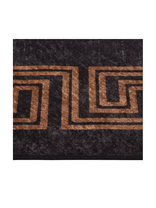 vidaXL Anti-slip Rug Rectangular Black / Gold