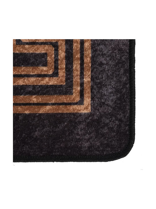 vidaXL Anti-slip Rug Rectangular Black / Gold