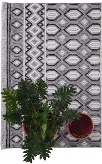 Royal Carpet Broadway 4842C Χαλί Ορθογώνιο με Κρόσια Gkri Skouro Leuko 240x300cm