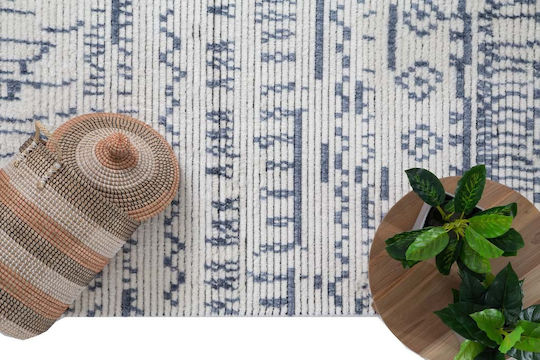 Royal Carpet Iris 191 Rug Rectangular with Fringes Cream / Blue