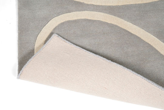 Orla Kiely Giant Linear Stem Χειροποίητο Χαλί Ορθογώνιο Μάλλινο 059404 Grey 160x230cm