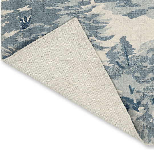 Ted Baker Landscape Toile Handmade Rug Rectangular Cotton Light Blue