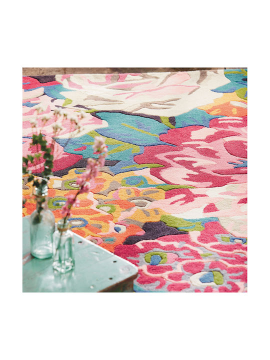 Brink & Campman Rose & Peony Cerise Χειροποίητο Χαλί Ορθογώνιο Μάλλινο Ροζ 200x280cm