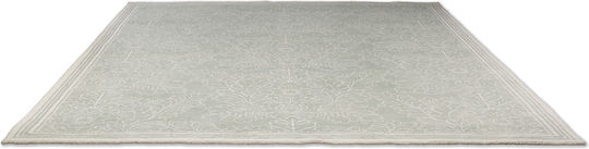 Laura Ashley Silchester Lucrat manual Covor Rectangular Bumbac Pale Sage