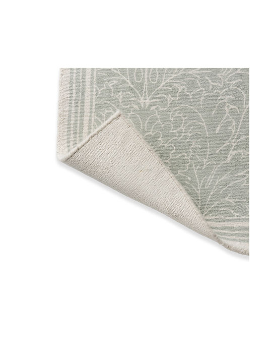 Laura Ashley Silchester Lucrat manual Covor Rectangular Bumbac Pale Sage