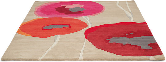 Sanderson Poppies Χειροποίητο Χαλί Ορθογώνιο Red / Orange 250x350cm