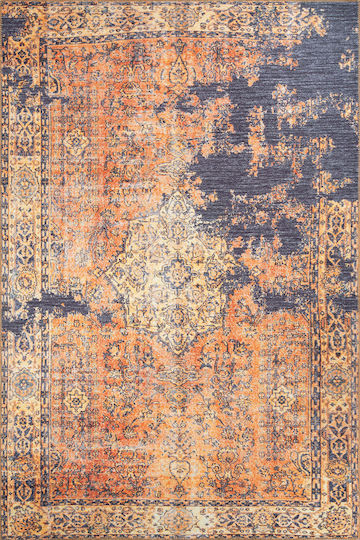 Klonaras Blox AL-275 Teppich Rechteckig Synthetisch,Polyester/Cotton/Leather Orange
