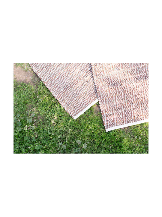 InTheBox Rombo Rug Rectangular Summer Leather Brown / Beige