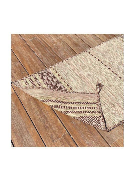 Koulis Carpets Mykonos Χαλί Διάδρομος Καλοκαιρινό Βαμβακερό Μπεζ 70x200cm