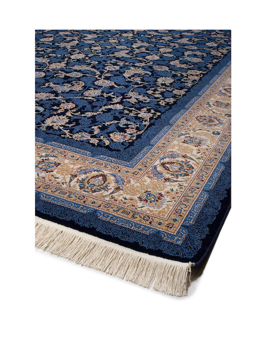 Viokarpet Sarouk Teppich Rechteckig Synthetisch,Polyester/Cotton/Leather Blau
